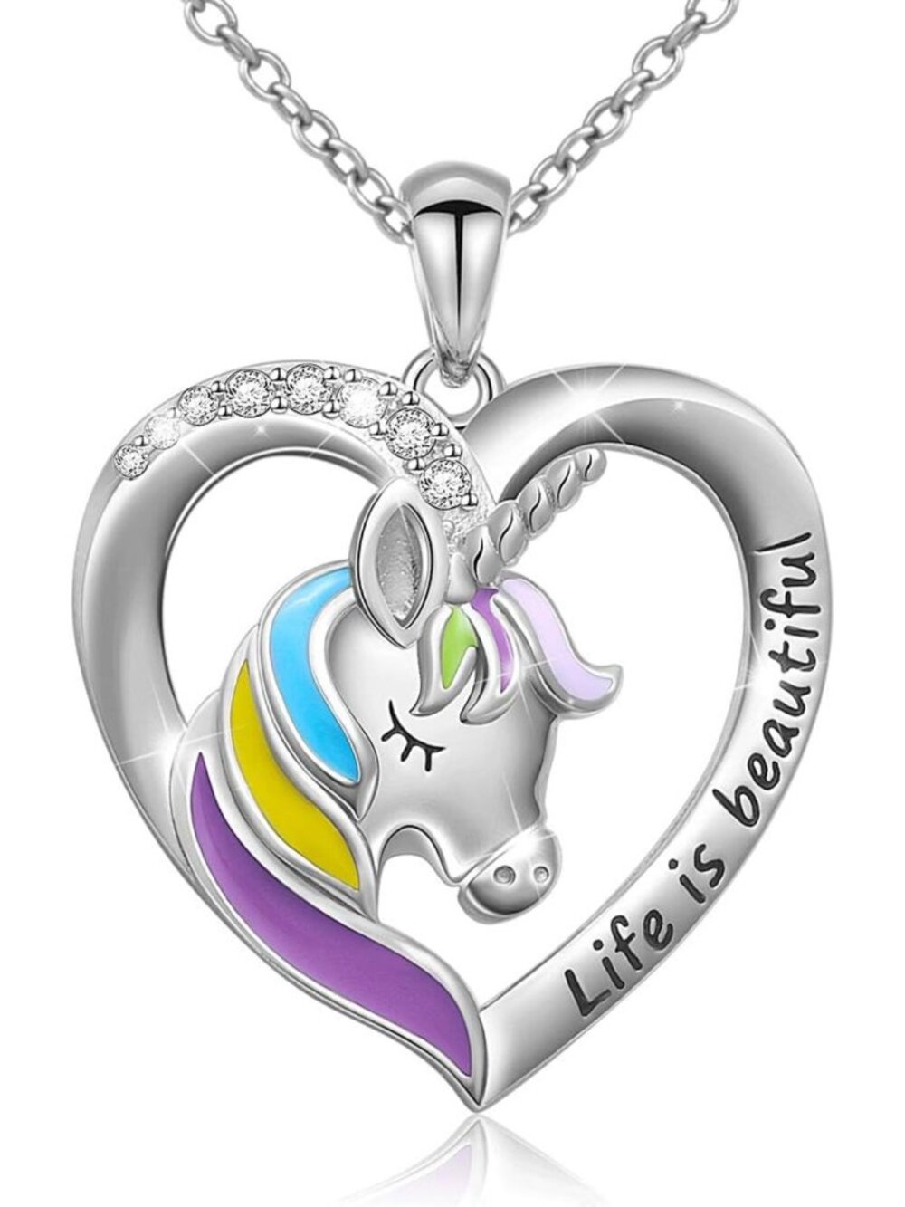 Sterling Silver Animal Necklaces for Women - Elephant, Cat, Bunny & Horseshoe